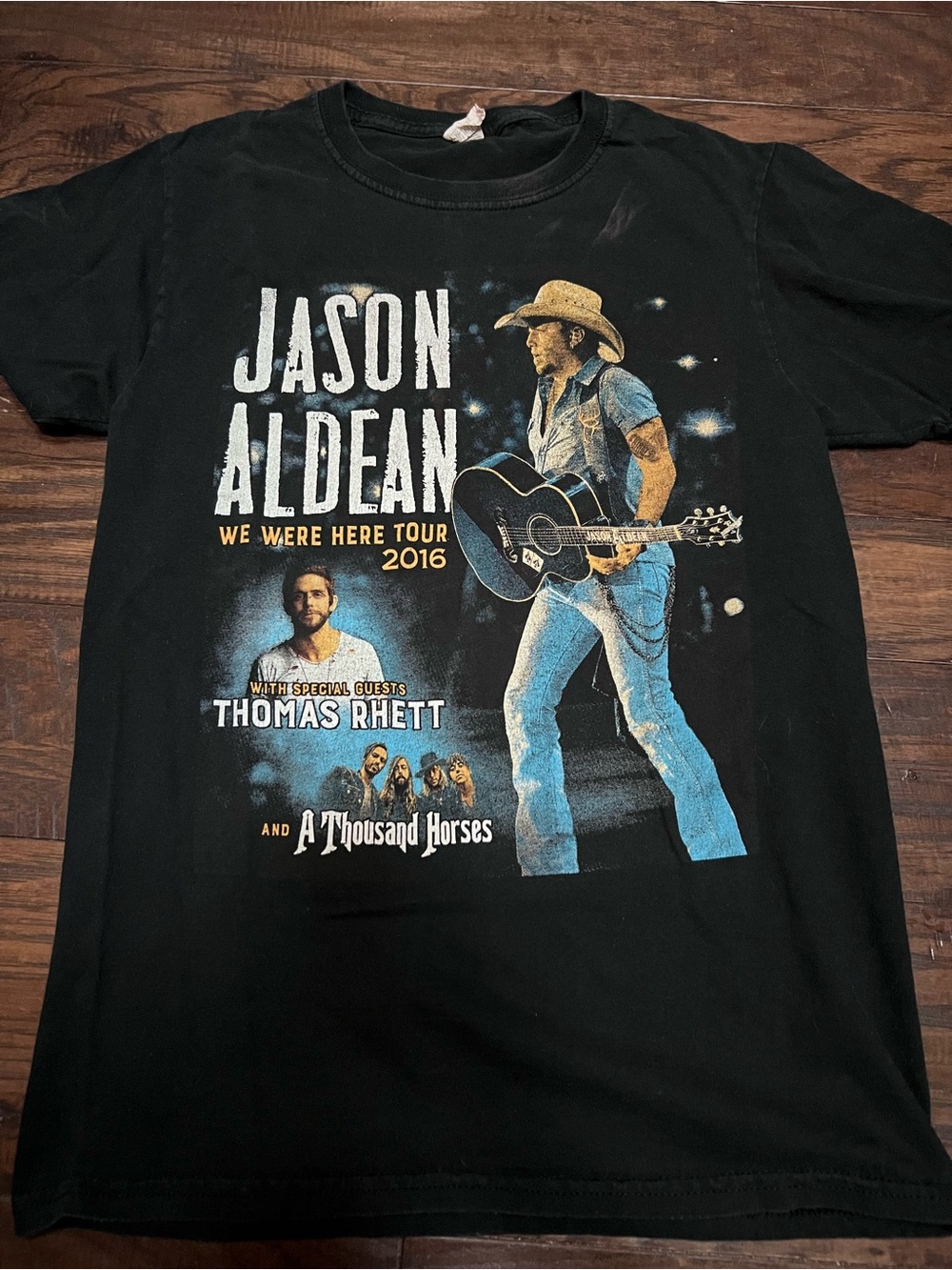 Jason Aldean Black Graphic Tour Tee - We Were Here Tour 2016